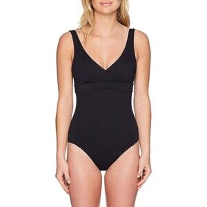 Seafolly Women's Wrap Front One Piece Swimsuit sz 6 US / 10 AU Black
